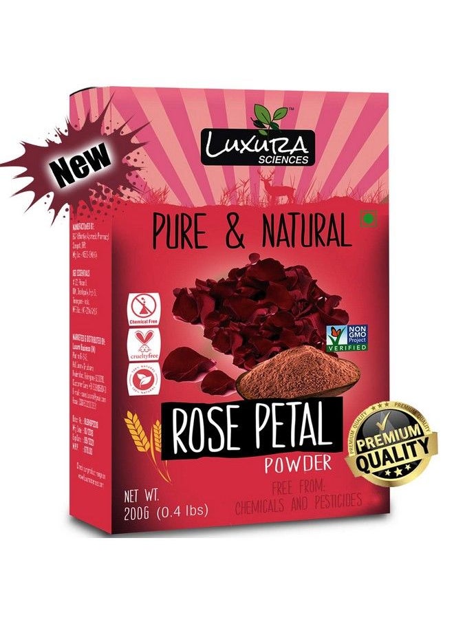 Luxura Sciences Rose Petal Powder For Skin 200 G Pure Natural And Double Filtered  - Image 2