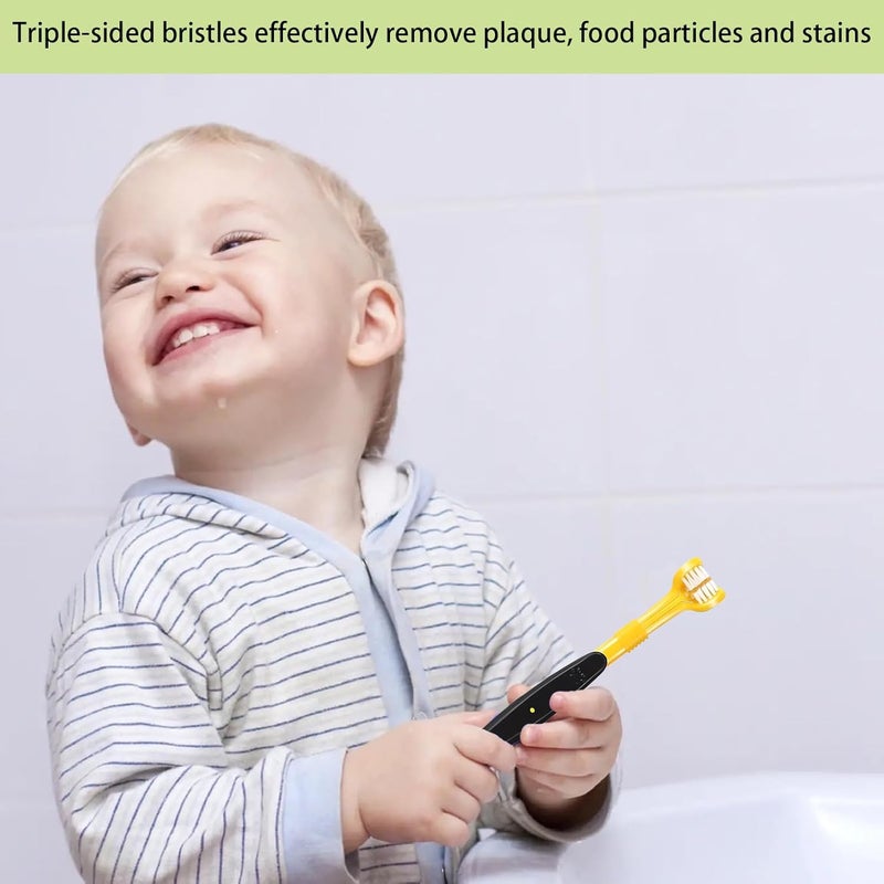 Vierone 5Pcs Autism Toothbrush 3 Sided Toothbrush Kids Adult Colorful Oral Cleaning Soft Bristle Toothbrushes Teeth Wrap Around Travel Toothbrushes - Image 4