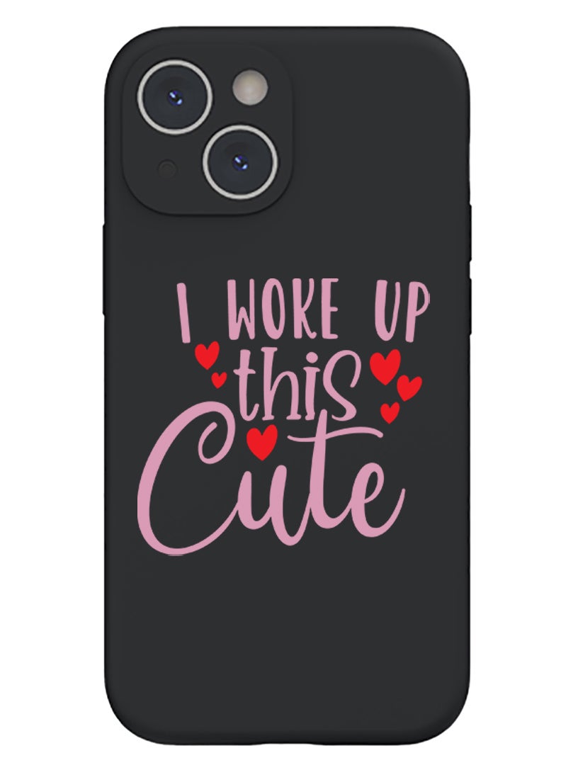 Theodor Protective Slim Fit Case Liquid Silicone Cover with Full Body Protection Anti-Scratch Shockproof Case For iPhone 15 Black  - Lasting copy - Image 1