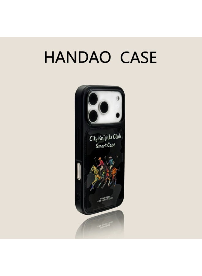 ICARLUS Magsafe Magnetic Phone Case for iPhone 17 Pro Max Shockproof Protective Cover Luxury Knight Custom Pattern - Image 3