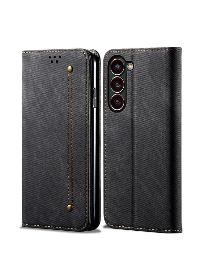 The Bros Case For Samsung Galaxy S24+ 5G Denim Texture Casual Style Horizontal Flip Leather Case