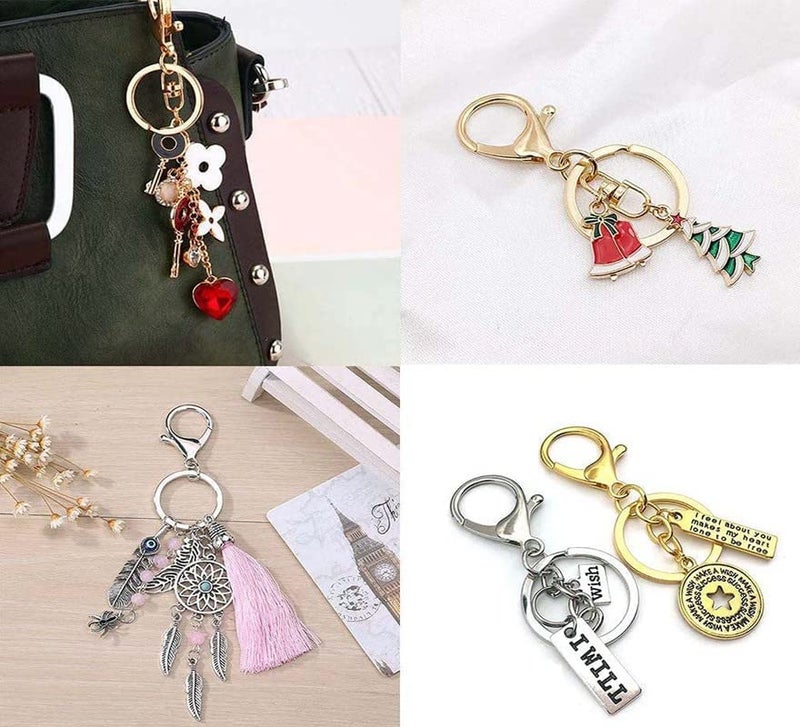 DIY Crafts DIY Crafts 10 Pcs Slide Buckles Golden Slide Buckle Only Metal Larger Lobster Clasp Extension Chain Hook D Ring Slide Buckle for Keychain Key Ring Clip Connector Bag Art Jewelry Making Finding  - Image 5