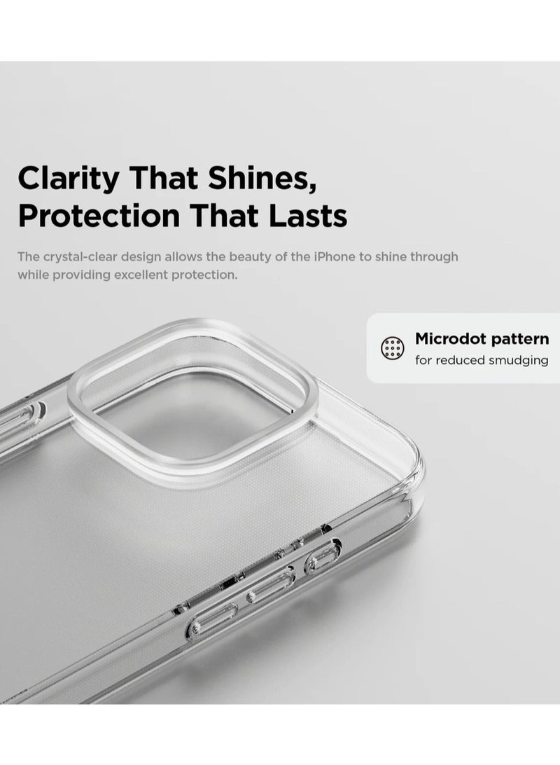 كريستال جراب هاتف شفاف لهاتف آيفون 16 برو - غطاء TPU صلب فائق النحافة ومقاوم للصدمات، جراب خلفي واقٍ شفاف تمامًا مقاوم للاصفرار مع حماية للكاميرا - Image 2