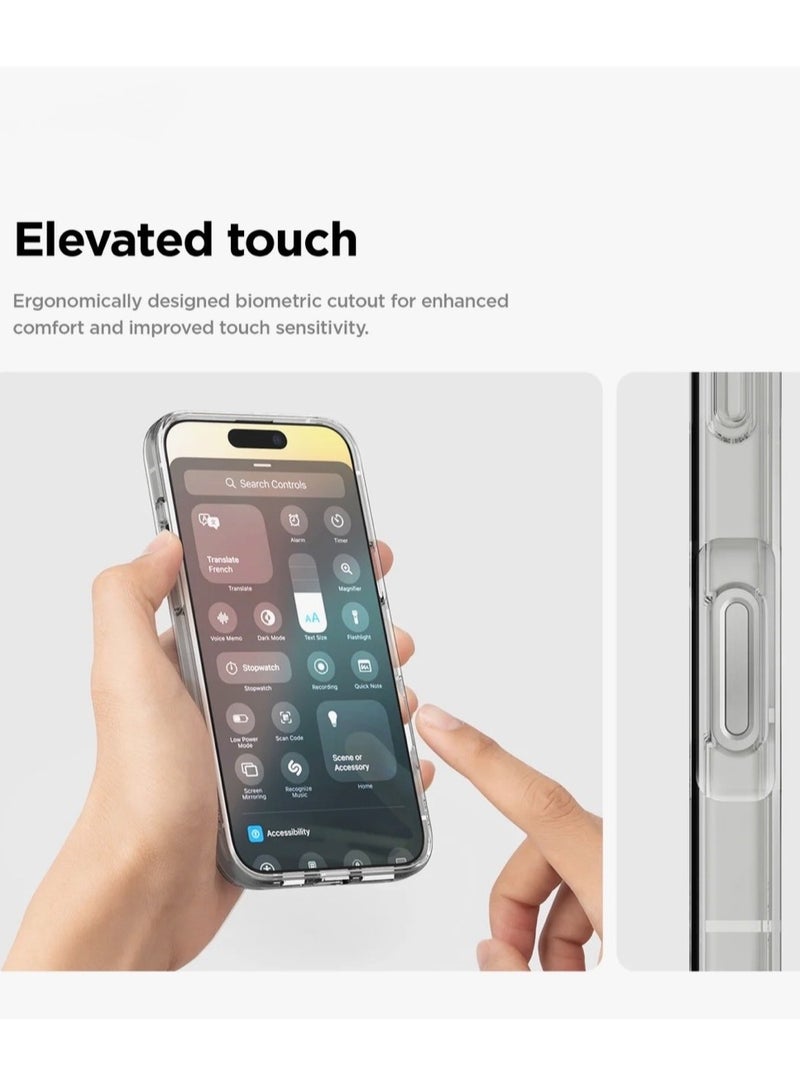 كريستال جراب هاتف شفاف لهاتف آيفون 16 برو - غطاء TPU صلب فائق النحافة ومقاوم للصدمات، جراب خلفي واقٍ شفاف تمامًا مقاوم للاصفرار مع حماية للكاميرا - Image 4