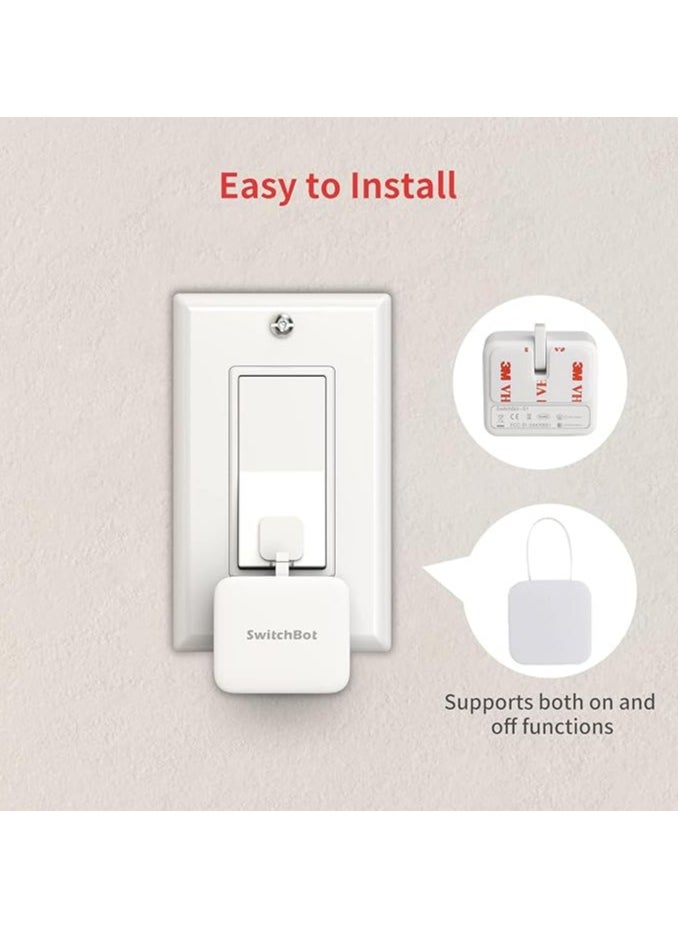 SwitchBot Bot Smart Button for Switch On/Off - Transform Regular switch to Smart Switch (White)
