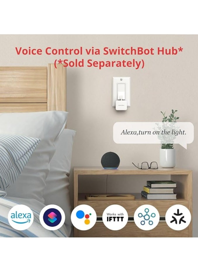 SwitchBot SwitchBot Bot Smart Button for Switch On/Off - Transform Regular switch to Smart Switch (White)  - Image 5