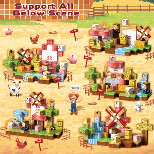 Goody King Magnetic Blocks | 120PCS Magnetic Building Blocks,Magnetic Farm Animal Homes,STEM Montessori Sensory Toys for Toddlers Kids Boys Girls Ages 3 4 5 6 7 8 9 10 Christmas Birthday Gifts - Image 3