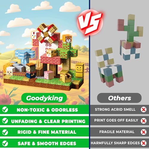 Goody King Magnetic Blocks | 120PCS Magnetic Building Blocks,Magnetic Farm Animal Homes,STEM Montessori Sensory Toys for Toddlers Kids Boys Girls Ages 3 4 5 6 7 8 9 10 Christmas Birthday Gifts - Image 4
