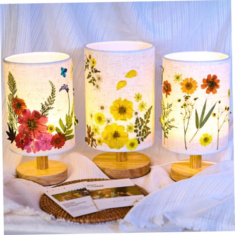 USB Charging Lamp with Lampshade Nightlight for Bedroom Living Room Office Dry Flower Design - Image 5