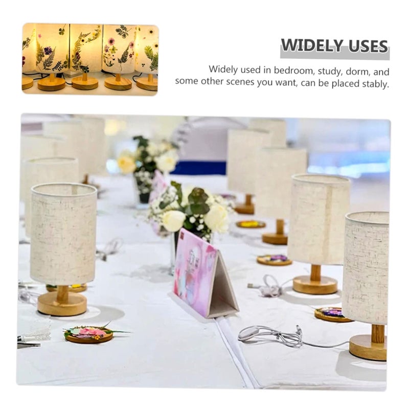 USB Charging Lamp with Lampshade Nightlight for Bedroom Living Room Office Dry Flower Design - Image 4