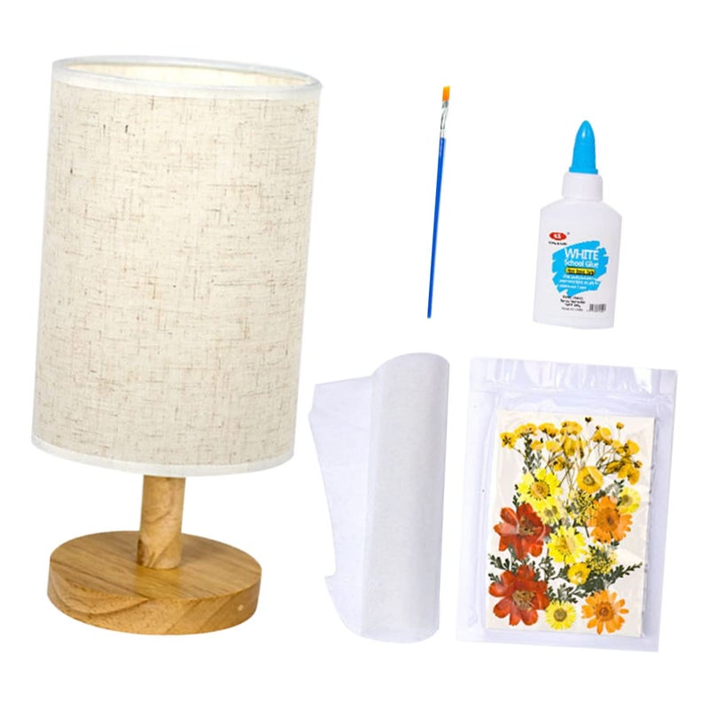 USB Charging Lamp with Lampshade Nightlight for Bedroom Living Room Office Dry Flower Design - Image 2