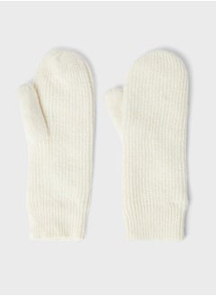 PIECES Ribbed Knit Mittens  - Image 2