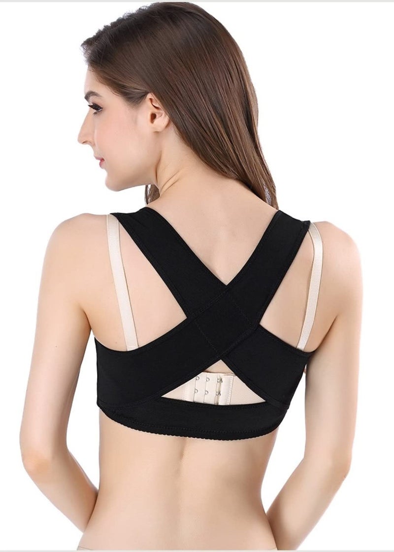 Fabme Women's Nylon Blend Non Padded Wire Free Push Up Bra (BR0291BK-M_Black_M) - Image 2