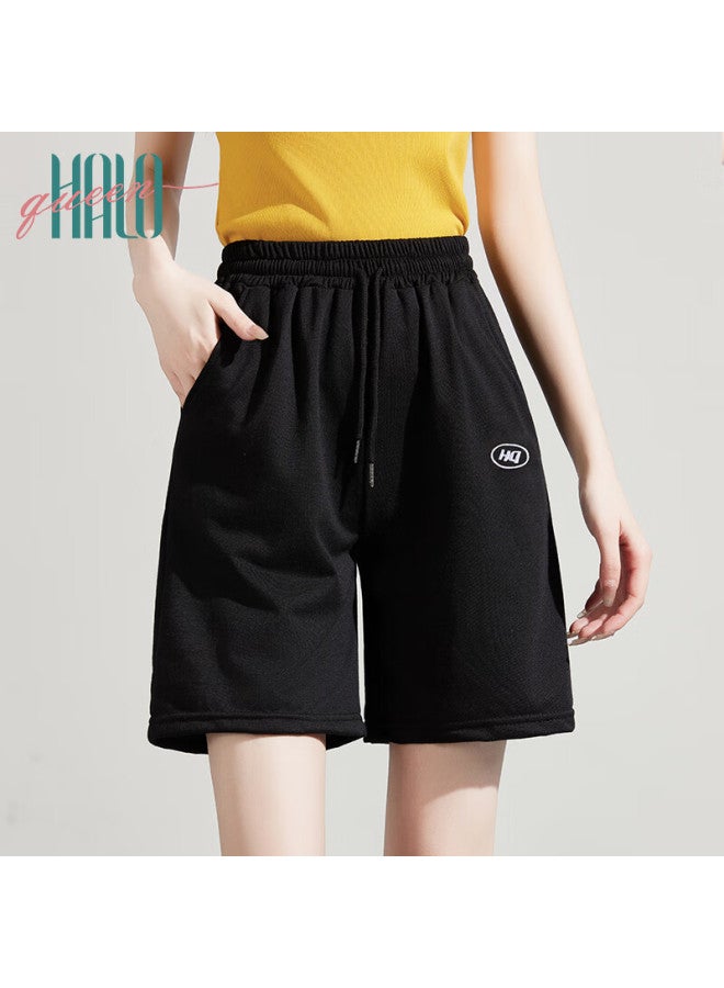 HALOQUEEN Halo Queen Women's Sports Shorts, Casual High-waisted Mid-length Pants For Spring And Summer, Loose-fitting Running Shorts For Students And Travel - Image 2