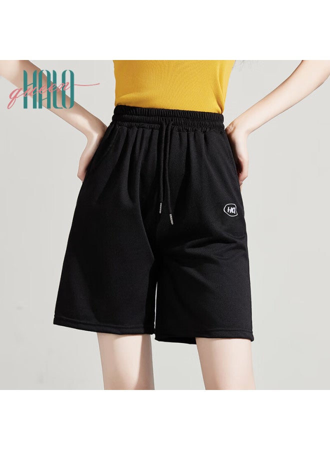HALOQUEEN Halo Queen Women's Sports Shorts, Casual High-waisted Mid-length Pants For Spring And Summer, Loose-fitting Running Shorts For Students And Travel - Image 5