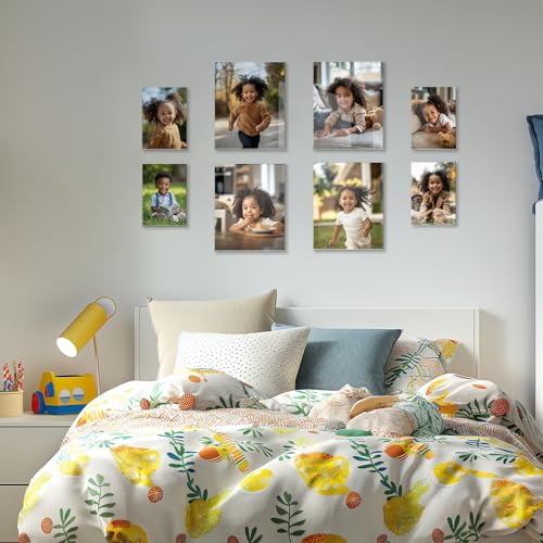 Bluesun 8x10 Picture Frame Stick Wall set of 2 pack Acrylic Photo Frames - Hanging Picture Frames Vertical, Clear Picture Frame Various Decorative Styles - Image 5