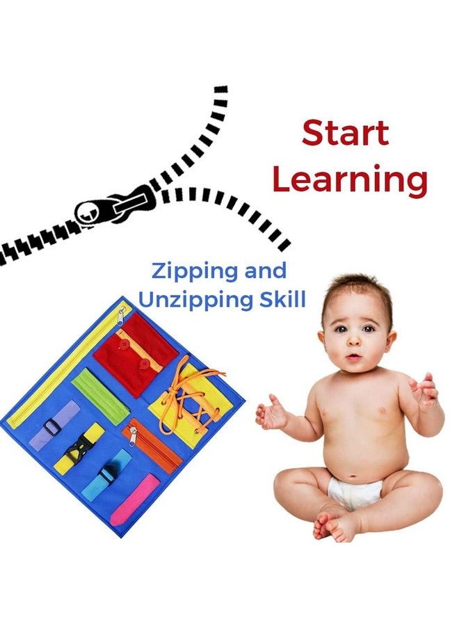 Toodles Learnings Fine Motor Skills Toy with Zippers & Buckles Develop Fine for Kids (2-5 Years) Multicolor - Image 4