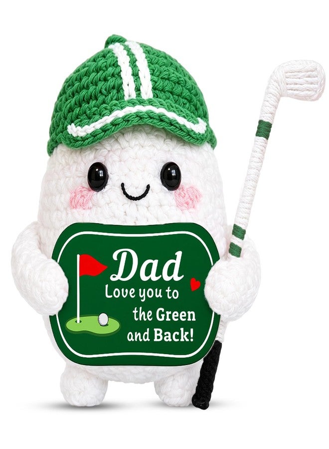 Vanlovemac Dad Gifts for Fathers Day, Funny Golf Daddy Gifts for Men, Positive Handmade Crochet First Father's Day Birthday Gift for Husband, Golf Ball Accessories Gift for Father Papa from Daughter Son Wife - Image 1