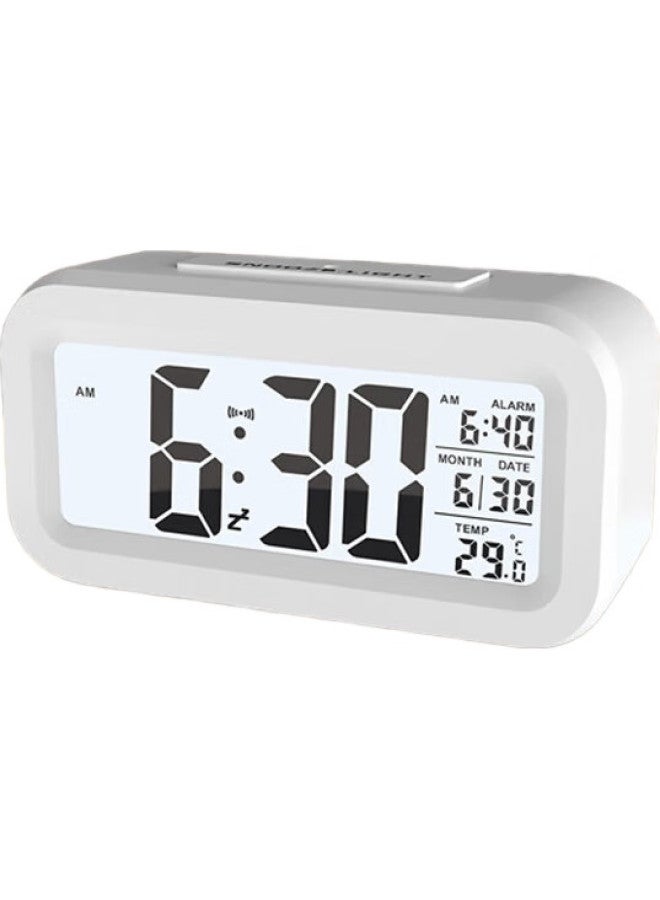 YAJIA Alarm Clock For Students, Electronic Alarm Clock, Silent Clock, Multi-Function Lcd Light-Sensing Alarm Clock For Students Who Love To Sleep - Image 1