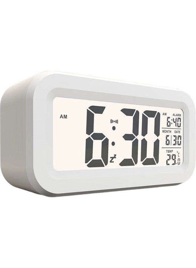 YAJIA Alarm Clock For Students, Electronic Alarm Clock, Silent Clock, Multi-Function Lcd Light-Sensing Alarm Clock For Students Who Love To Sleep - Image 2