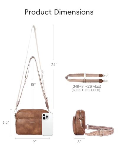 CHOLISS Small Purses for Women, Travel Purses Anti Theft Crossbody Bags for Women, Vegan Leather with Adjustable Wide Guitar Strap - Image 5