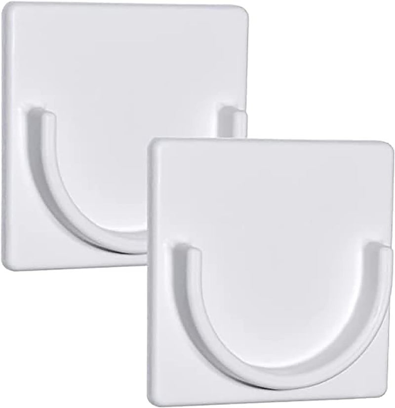 KASTWAVE Changing environment compatible Shower Curtain Rod Mount Holder, No Drilling Rod Retainer, Stick on Wall Mount for Shower Curtain Rods Foldable - Image 1