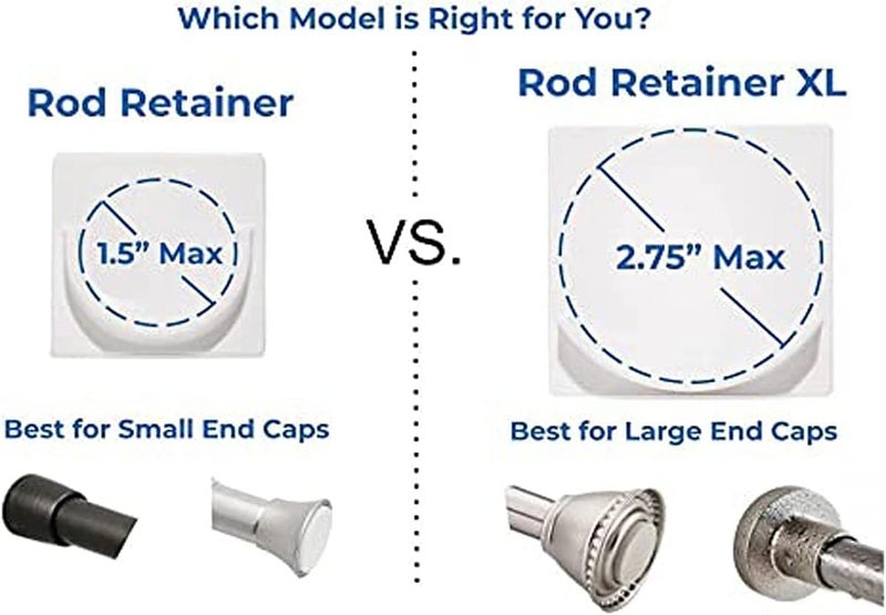 KASTWAVE Changing environment compatible Shower Curtain Rod Mount Holder, No Drilling Rod Retainer, Stick on Wall Mount for Shower Curtain Rods Foldable - Image 2