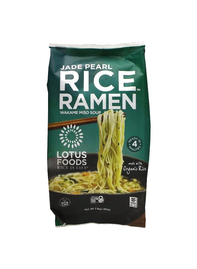 Lotus Foods Lotus Foods, Jade Pearl Rice Ramen, Wakame Miso Soup, 2.8 oz (80 g)  - Image 1