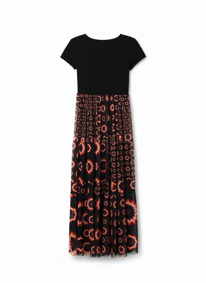 DESIGUAL Geometric Combination Midi Dress