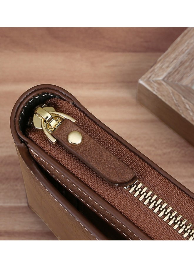Men's European and American Style Fashion PU Leather Wallet, Retro Multi-functional Short Zipper Buckle Card Holder Coin Purse for College Students and Teenagers - pzsku/Z2267480A5C932CB1A882Z/45/_/1696560073/5949c133-a98c-421c-9c1c-fe302cdb13eb