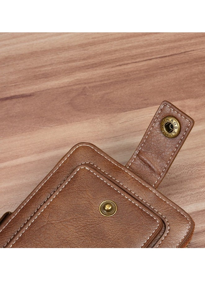 Men's European and American Style Fashion PU Leather Wallet, Retro Multi-functional Short Zipper Buckle Card Holder Coin Purse for College Students and Teenagers - pzsku/Z2267480A5C932CB1A882Z/45/_/1696560077/ac4fb637-cbef-423a-b5a3-0caa2f56425b