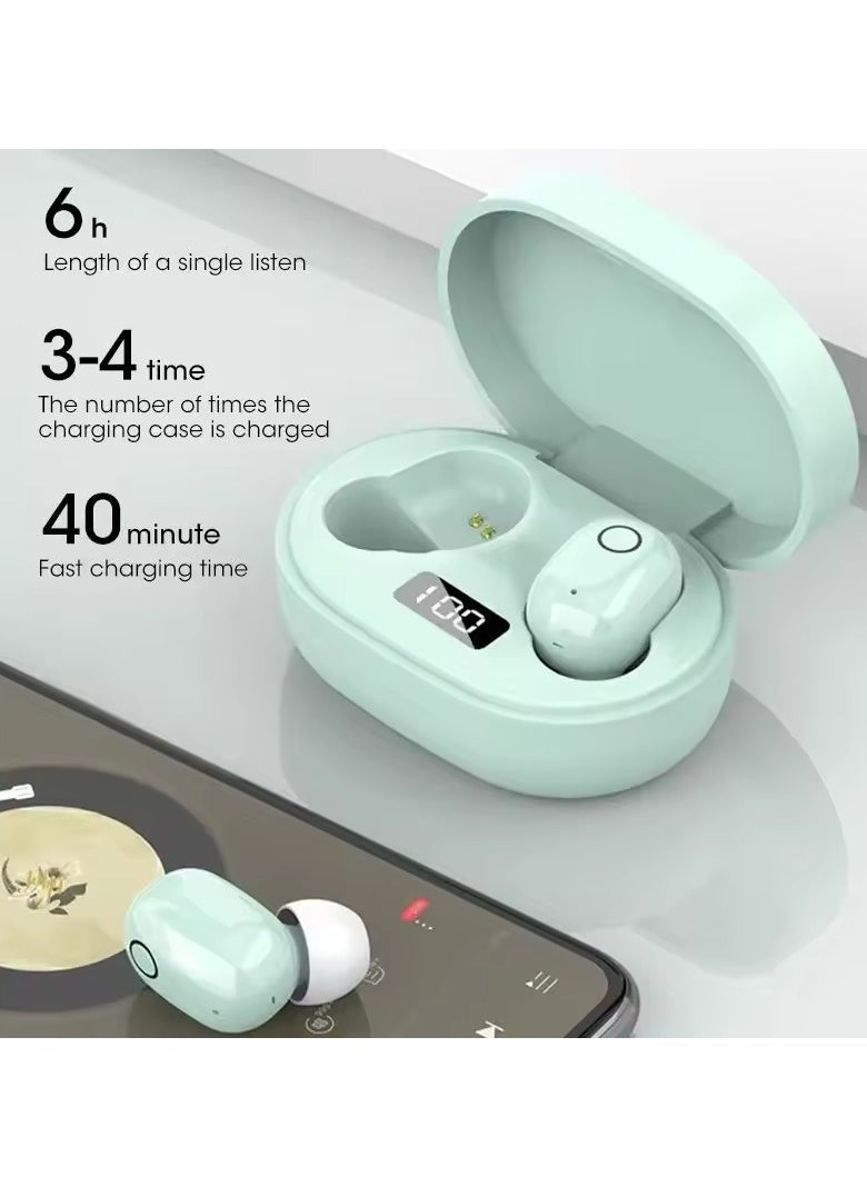 JBLTM - Bluetooth headset for Apple and Android, macaron color mini touch in-ear wireless headset with digital display, stereo noise reduction, waterproof and sweat-proof, sports mini headset, stylish appearance, comfortable to wear - Image 1