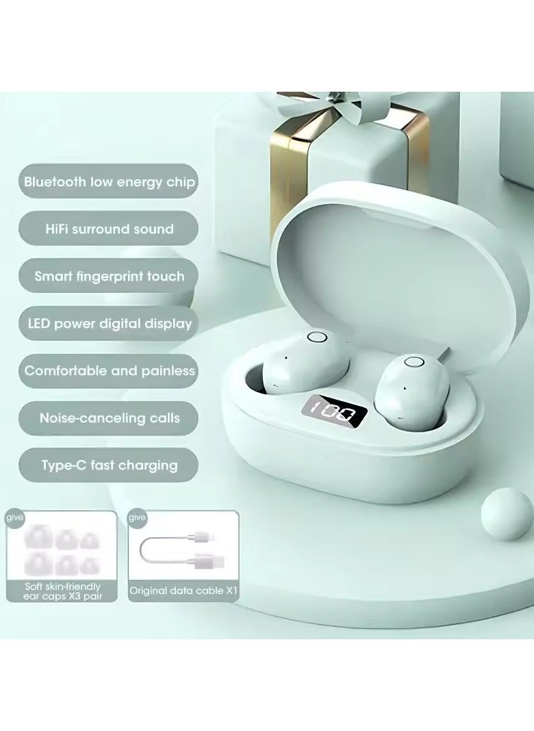 JBLTM - Bluetooth headset for Apple and Android, macaron color mini touch in-ear wireless headset with digital display, stereo noise reduction, waterproof and sweat-proof, sports mini headset, stylish appearance, comfortable to wear - Image 1