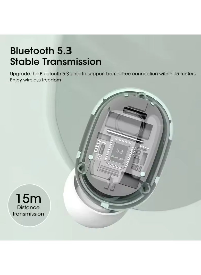 JBLTM - Bluetooth headset for Apple and Android, macaron color mini touch in-ear wireless headset with digital display, stereo noise reduction, waterproof and sweat-proof, sports mini headset, stylish appearance, comfortable to wear - Image 1