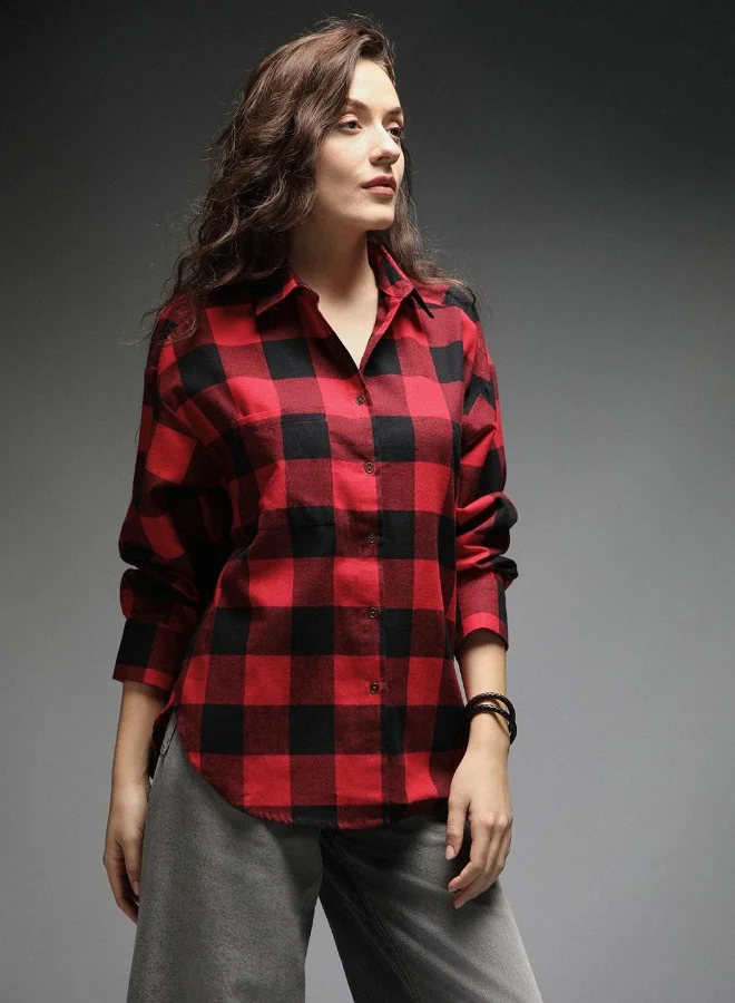 هاي ستار Women Check 4 Shirts
