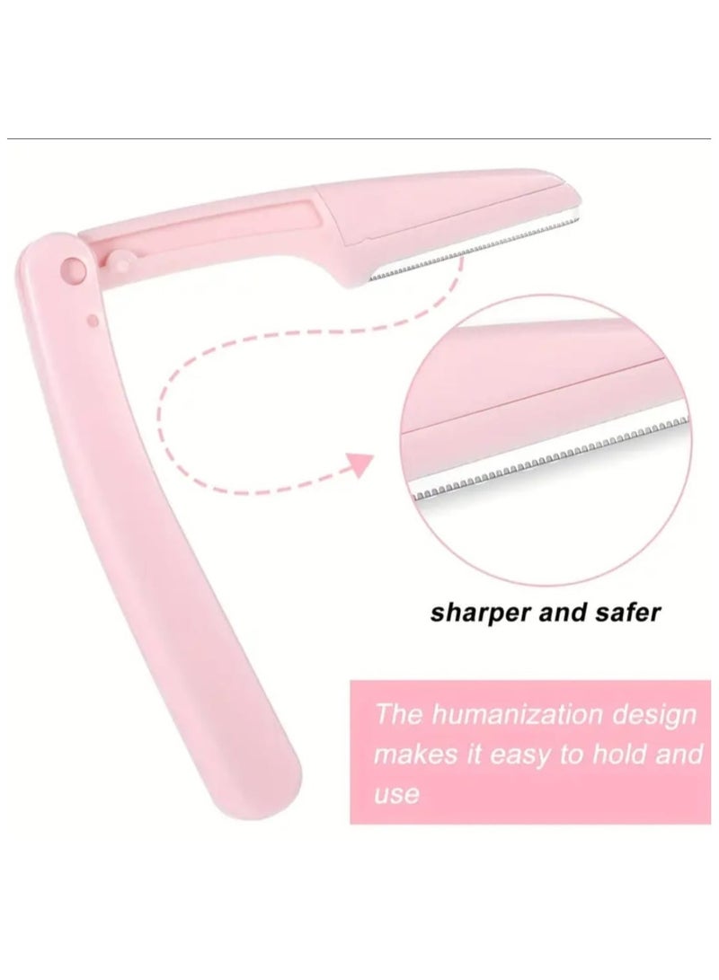 BOLREUS 3 Pcs Safety Folding Lady's Eyebrow Trimmer, Shaving Razor, Makeup Tool, Eyebrow Trimmer Razor - Image 3