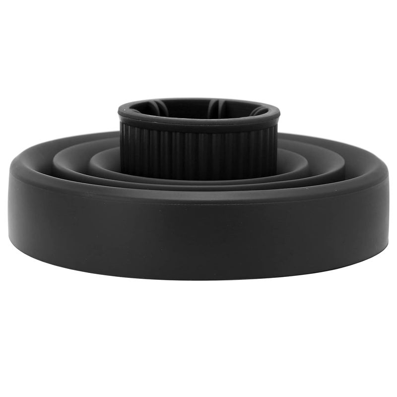 klarako Diffuser Hair Dryer Curly Hair, Silicone Diffuser Attachment Universal Collapsible Hair Dryer Diffuser Portable Travel Folding Hair Blow Dryer Diffuser Defuser Hairdryer(Black) - Image 4