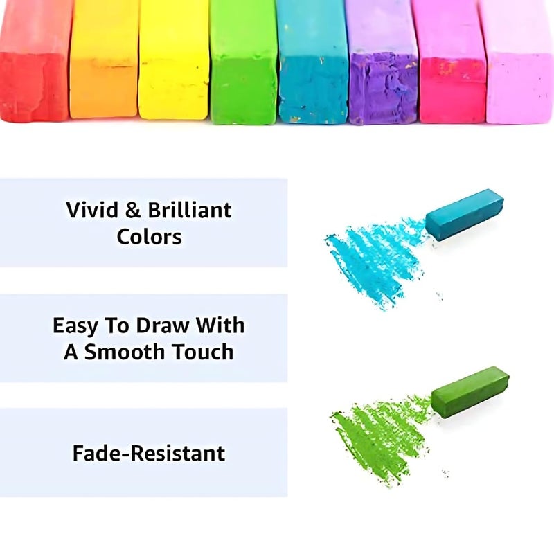 MUNGYO Soft Pastel Set â€“ 64 Vibrant Colors for Artists | Smooth & Blendable | Square Shape - Image 5