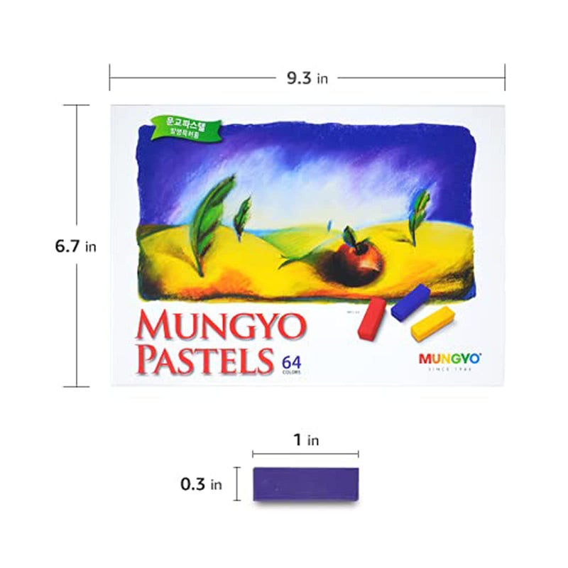 MUNGYO Soft Pastel Set â€“ 64 Vibrant Colors for Artists | Smooth & Blendable | Square Shape - Image 3