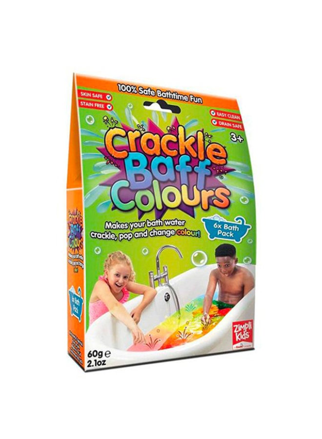 Zimpli Kids Crackle Baff Colours 6 Pack, 60 g, Colour Changing Crackling Bath Powder for Kids, Sensory Bath Time Toy, Skin Safe, Drain Safe, Easy Clean, Stain Free, Biodegradable - Image 2