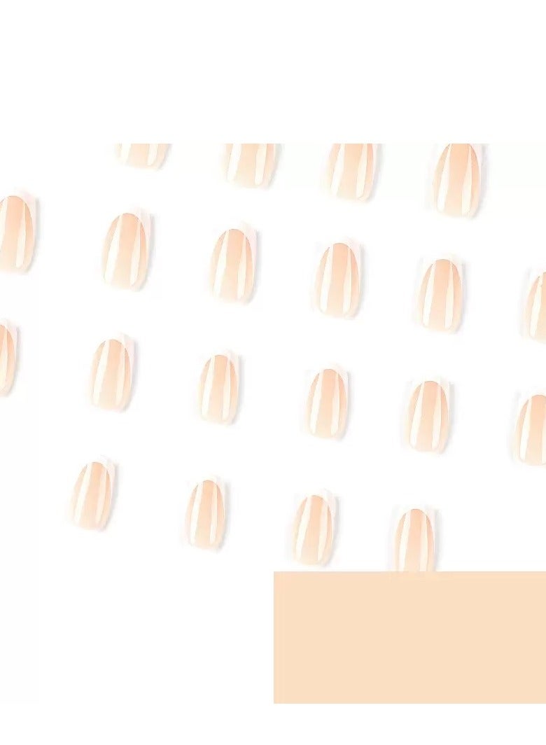 جوسكوين أظافر لاصقة جاهزة، 24 قطعة، أظافر مربعة بأسلوب فرنسي بسيط بلون نيود، مع تصميم حافة بيضاء على طراز INS، فنية أظافر أنيقة وسهلة التطبيق، مثالية للصيف، العمل، والمناسبات اليومية، مع رؤوس أظافر صناعية قابلة لإعادة الاستخدام، أظافر أكريليك مع مجموعة غراء. - Image 5