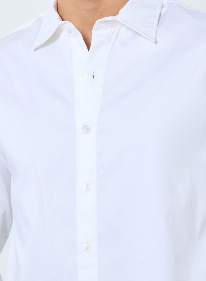 ستايلي قميص ساتان ضيق أنيق بأكمام طويلة - Image 4