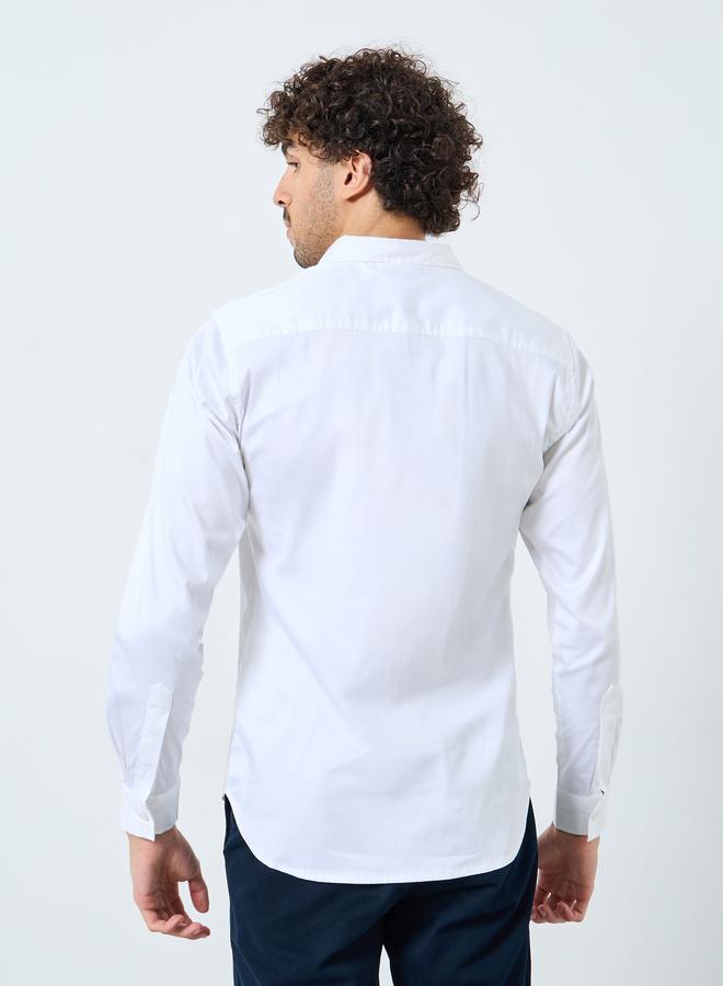 ستايلي قميص ساتان ضيق أنيق بأكمام طويلة - Image 5