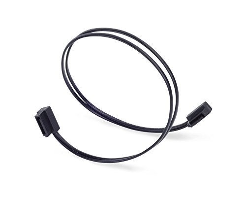 Silverstone Technology CP11B300 300mm 118 in Ultra Thin 6Gbs Lateral 90Degree SATA Cable with Custom LowProfile Connectors SSTCP11B300 - Image 1