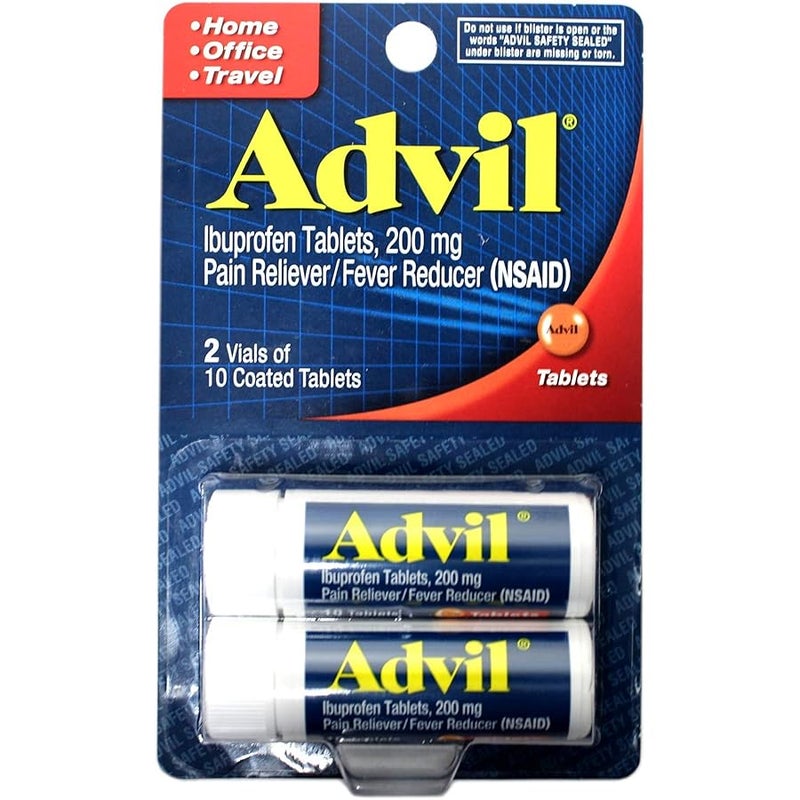 HALEON Advil Ibuprofen Tablets 200 mg, 2 Vials, 10 Coated Tablets Each, 20 Total (Pack of 3) - Image 2