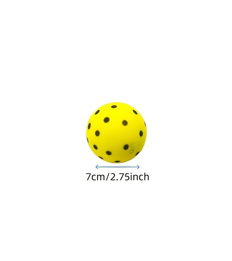 Yellow Silent Pickleball 2.76 Inch Soft PU Foam Balls for Beginner Training Indoor Outdoor - Image 2
