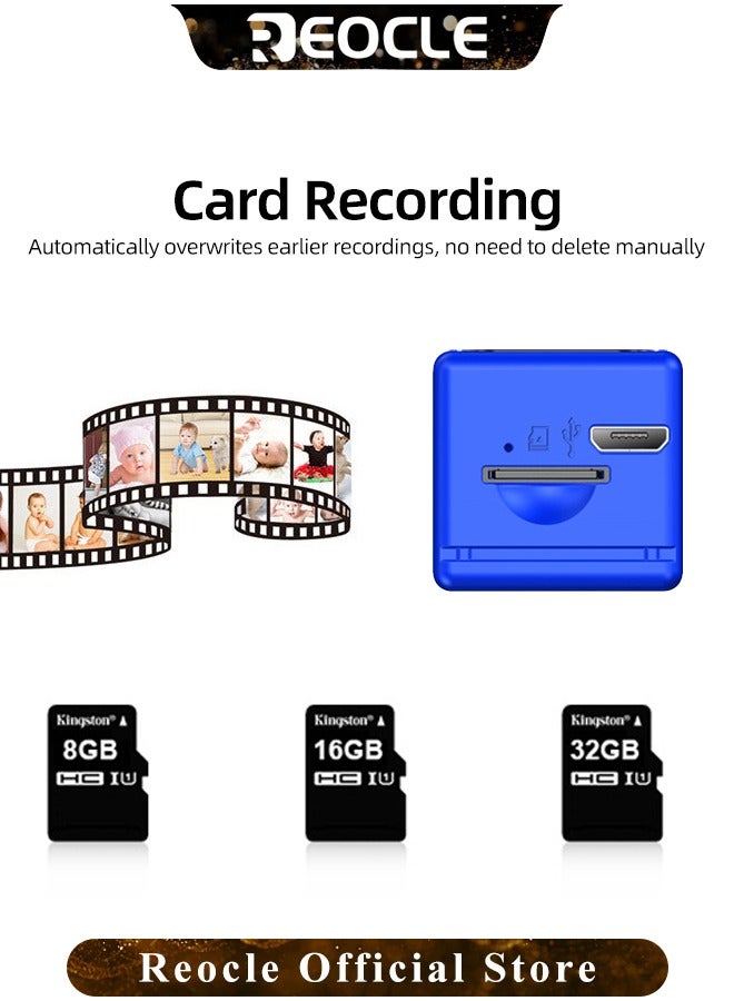 REOCLE Upgraded Mini Camera 1080P Hidden Camera Portable Small HD Nanny Cam with Night Vision & Motion Detection Indoor Security Camera for Home and Office - Image 3