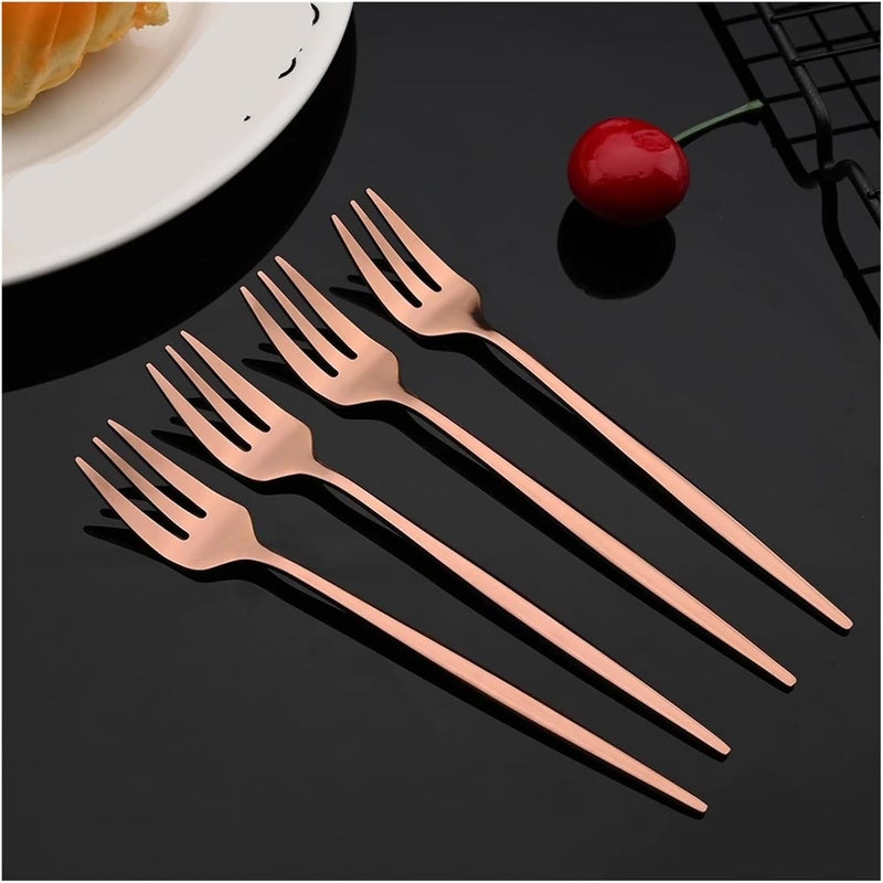 20Pcs/Set Set Stainless Steel Tableware Knife Cake Fork Spoon Dinnerware Kitchen Flatware Silverware(Rainbow) - Image 4