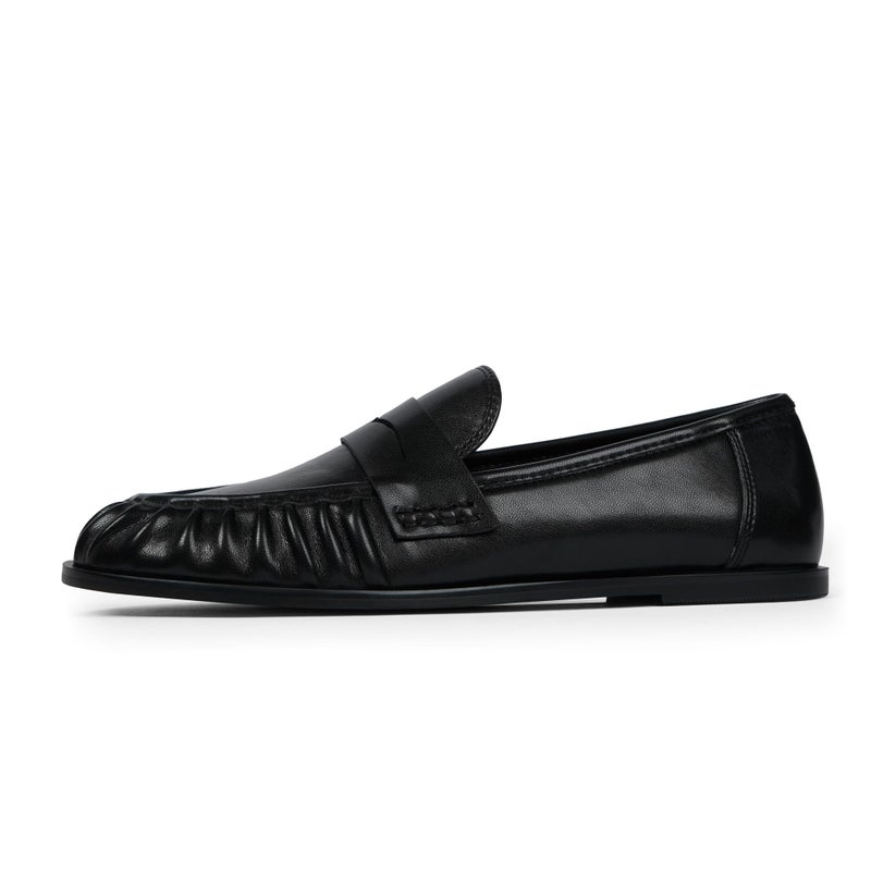 QIY Loafers for Women 2026 Black Flats Shoes Women Dressy Comfortable Walking Moccasins Faux Leather Loafers Slip on Shoes Comfortable Work Flats Size 6 - Image 1