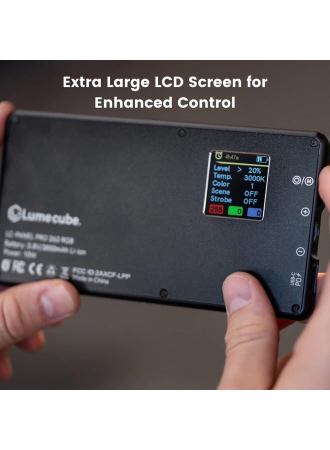 Lume Cube Panel Pro 2.0 RGB Camera Light | for Photography & Videography, fits Sony, Nikon, Canon, Panasonic, Fuji, and More | Bluetooth App, Adjustable Color, Camera Mount & Diffuser Included - Image 4